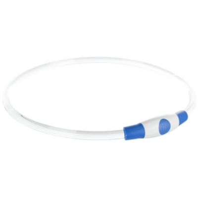LED Halsband USB Silikon wiederaufladbar / Blau